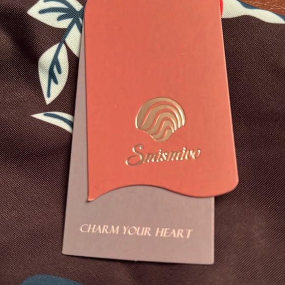 Smismivo women’s red and black floral halter one piece swimsuit Size XL NWT - Picture 7 of 7